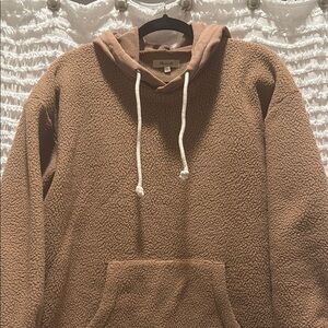 Madewell Cozy Brown Sherpa Hoodie